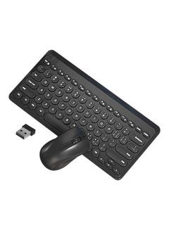 Buy Slim Wireless Keyboard And Mouse Set Black in Saudi Arabia