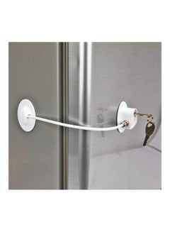 Buy 1-Piece Refrigerator Lock With 2 Keys White in UAE