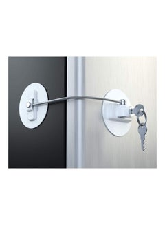 Buy Highly Secured Refrigerator Lock With 2 Keys White in Saudi Arabia