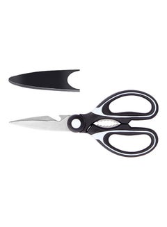 Buy Multifunctional Stainless Steel Food Scissor Black/Silver in UAE
