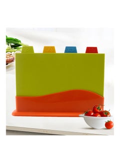 Buy 4-Piece Plastic Cutting Board Set Multicolour in Saudi Arabia