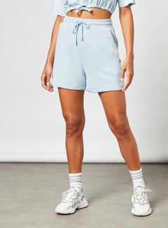 Buy Drawstring Sweat Shorts Blue in Saudi Arabia