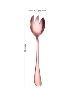 Buy Anti-deform Salad Spoon Fork Rose Gold 20x5x2cm in Saudi Arabia