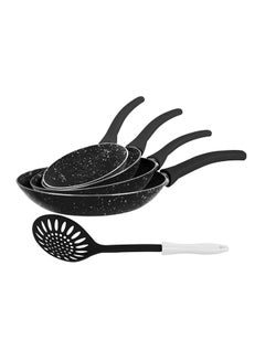 اشتري Cook Marble Fry Pan Set + Kitchen Tool May Vary Black في مصر