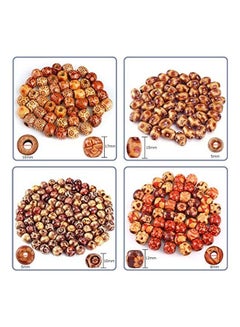 اشتري 587-Piece Dreadlocks Beads DIY Hair Braid Accessories Brown في الامارات