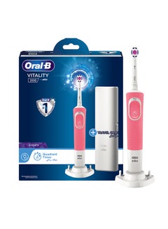Buy Electric Rechargeable Toothbrush With Travel Case Pink in Saudi Arabia