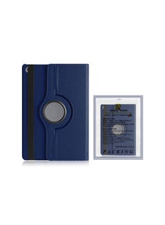 Buy Rotating Folio Case Cover For Huawei MediaPad M5 Lite 10.1-Inch Dark Blue in UAE