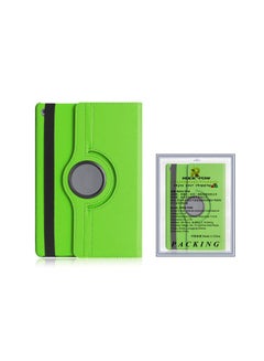 Buy Rotating Folio Case Cover For Huawei MediaPad M5 Lite 10.1-Inch Green in UAE