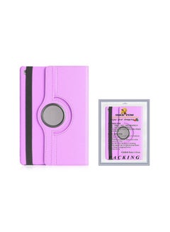 Buy Rotating Folio Case Cover For Huawei MediaPad M5 Lite 10.1-Inch Light Purple in UAE