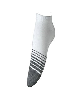 Buy Ankle Socks White/Grey in Saudi Arabia