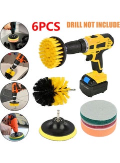 Buy 6-Piece Scrub Drill Brush Cleaning Attachments in UAE