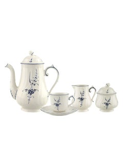 Buy 15-Piece Old Luxembourg Tea Set White/Blue in UAE