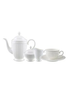 Buy 15-Piece Pearl Pattern Tea Set White in UAE