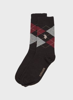 Buy Pair Of Soft Comfortable Crew Socks Black in UAE