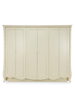 Buy Salma 6-Door Wardrobe Beige/Gold 275.5x60x224cm in UAE