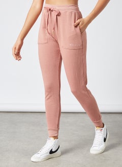 Buy Logo Drawstring Joggers Pink in UAE