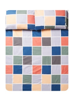 Buy Golden Double-Bed Printed Bedsheet Set Cotton Blend Multicolour 229X254cm in UAE
