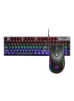 Buy Wired Keyboard With Mouse Black/Red/Blue in Saudi Arabia