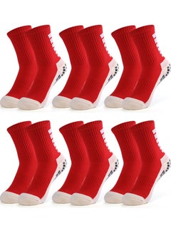 اشتري 6 Pair Men's Anti Slip Football Socks 22.00 x 9.00 x 20.00cm في الامارات