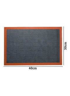 Buy Perforated Silicone Baking Mat Black/Brown 40 x 30cm in UAE