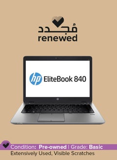 اشتري Renewed - Elitebook 840 G1 (2014) UltraBook Laptop With 14-Inch Display, Intel Core i5 Processor/4th Gen/4GB RAM/500GB HDD/Intel HD Grpahics 4400 Black في الامارات