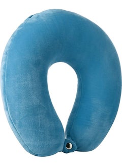 Buy U-Shaped Protective Neck Pillow Memory Foam Sky Blue 32 x 30 x 10cm in UAE