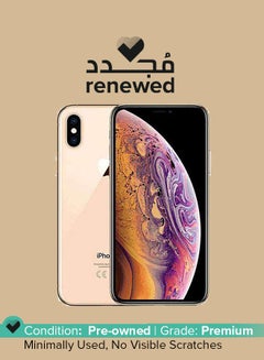 Buy Renewed - iPhone XS With FaceTime Gold 256GB 4G LTE - International Specs in UAE
