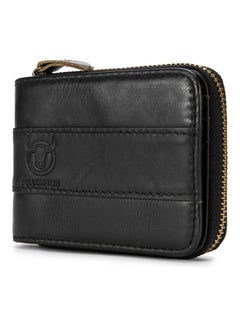 Buy Stylish Bifold Zipper Wallet Black in Saudi Arabia