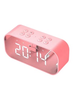 Buy Portable Alarm Clock Speaker Pink in UAE