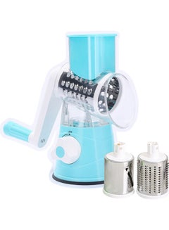 Buy Manual Rotary Cheese Grater Blue/White in UAE