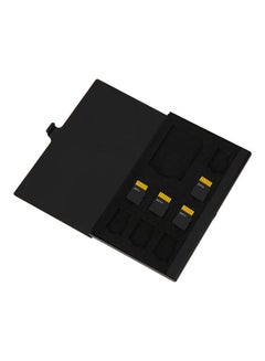 Buy Aluminum Alloy Rectangular Memory Card Holder Protective Case Black in Saudi Arabia