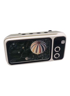 Buy Retro TV Shape Mini Bluetooth Stereo Speaker Sliver in Saudi Arabia