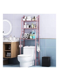 Buy 3-Shelf Bathroom Over The Toilet Rack Pink in UAE