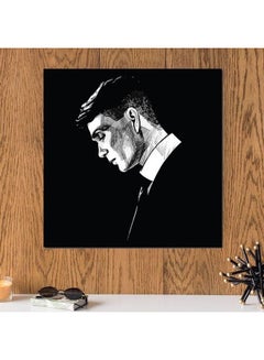 Buy Thomas Shelby Themed Wall Art Black/White 33x33cm in Saudi Arabia