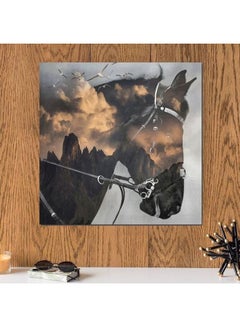 Buy Horse Themed Wall Art Multicolour 33x33cm in Saudi Arabia