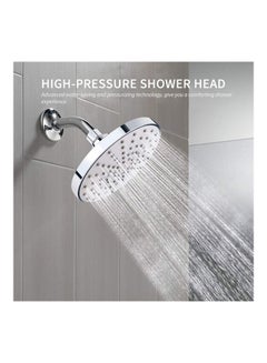 Buy High Pressure Shower Head Silver 6inch in Saudi Arabia