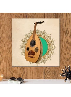 Buy Oud Themed Wall Art Multicolour 33x33cm in Saudi Arabia