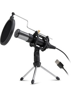 Buy Professional Condenser Microphone USB Plug LU-VH50-27 Black in UAE