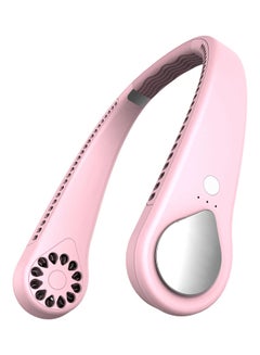 اشتري Portable Neck Hanging Hands-Free Bladeless Rechargeable Fan S0-1036 Pink في الامارات