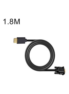 Buy HDMI To VGA Cable HD-15 D-SUB Video Adapter Cable Black in Saudi Arabia