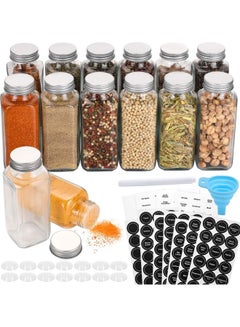 Buy 14-Piece Spice Jar And Accessory Set Multicolour 240ml in UAE