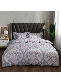 Buy 6-Piece Double Size Duvet Cover Set Microfiber Multicolour in UAE