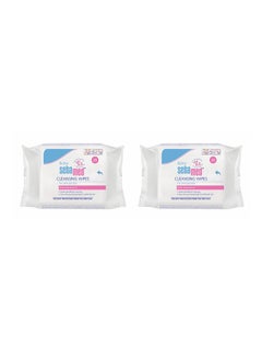Buy Cleansing Wet Baby Wipes For Delicate Skin, Pack Of 2, 25 X 2 - 50 Count in Saudi Arabia
