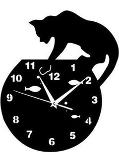 Buy Diy Cat Clock Study Bedroom Decoration Wall Waterproof MultiColour in Egypt