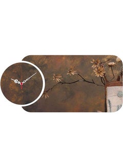 Buy Home Art 238Hma5155 Decorative Mdf Clock (2 Pieces) Multicolour in Egypt