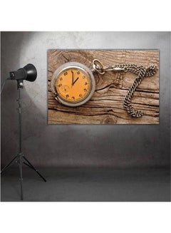 Buy Moda Canvas Mt64 Wall Art Clock 60X40 Cm Multicolour in Egypt