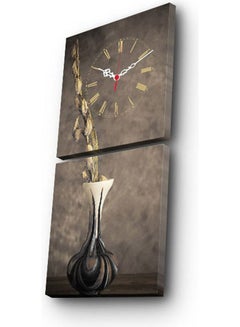 Buy Clock Art 228Cla2620 Decorative Canvas Wall Clock (2 Pieces) MultiColour in Egypt