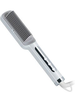 Buy Portable Hair Straightener Electric Comb White in UAE