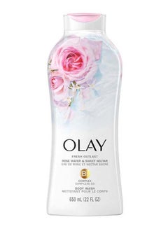 Buy Outlast Rose Water And Sweet Nectar Body Wash Multicolour 650ml in UAE