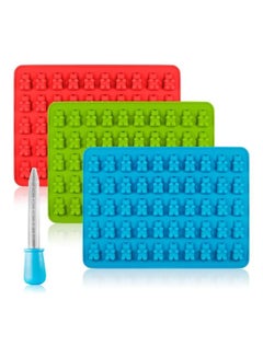 Buy 3-Piece  Gumdrop Jelly Molds Set Blue/Green/Red One Size in Saudi Arabia